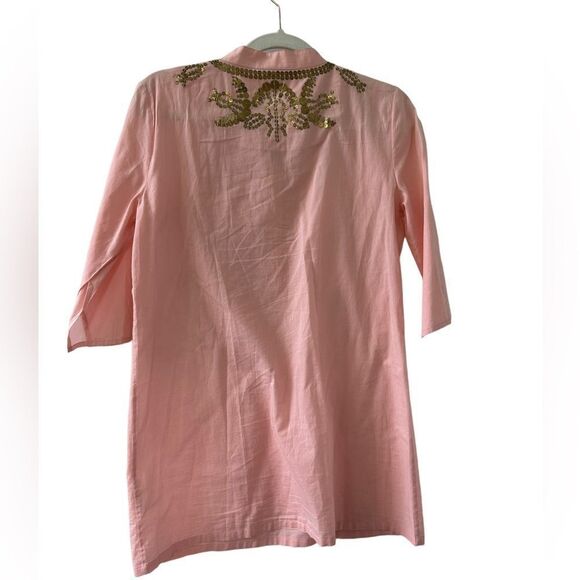 Figue Sequin Embellished Jasmine Tunic Top in Pink - Picture 8 of 10